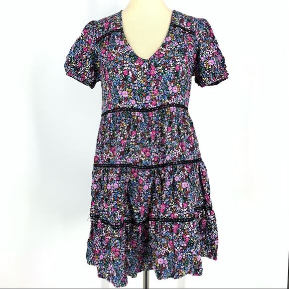 Wild Fable Ebony Floral Short Dress Size Small NWT - Picture 1 of 8